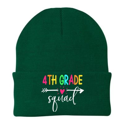 4th Grade Squad Back To School Team Teacher Student Knit Cap Winter Beanie