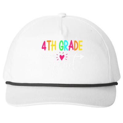 4th Grade Squad Back To School Team Teacher Student Snapback Five-Panel Rope Hat