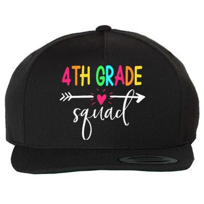 4th Grade Squad Back To School Team Teacher Student Wool Snapback Cap