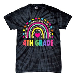 4th Grade Teacher Leopard Rainbow Back To School Girl Boy Tie-Dye T-Shirt