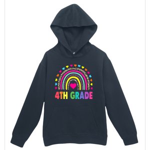 4th Grade Teacher Leopard Rainbow Back To School Girl Boy Urban Pullover Hoodie