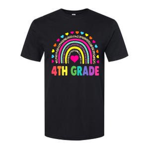 4th Grade Teacher Leopard Rainbow Back To School Girl Boy Softstyle CVC T-Shirt