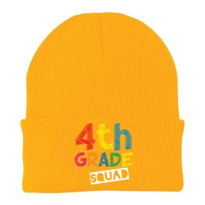 4Th Grade Teacher Design 4Th Grade Squad Gift Knit Cap Winter Beanie