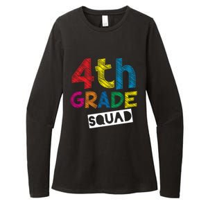 4Th Grade Teacher Design 4Th Grade Squad Gift Womens CVC Long Sleeve Shirt