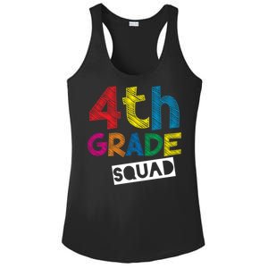 4Th Grade Teacher Design 4Th Grade Squad Gift Ladies PosiCharge Competitor Racerback Tank