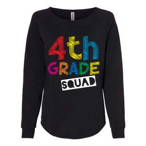 4Th Grade Teacher Design 4Th Grade Squad Gift Womens California Wash Sweatshirt