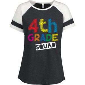 4Th Grade Teacher Design 4Th Grade Squad Gift Enza Ladies Jersey Colorblock Tee