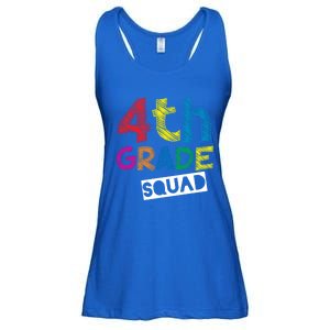 4Th Grade Teacher Design 4Th Grade Squad Gift Ladies Essential Flowy Tank