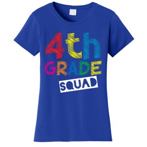 4Th Grade Teacher Design 4Th Grade Squad Gift Women's T-Shirt