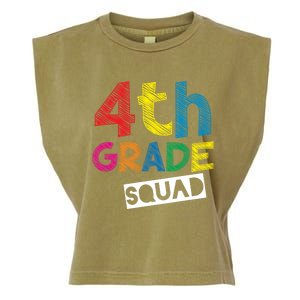 4Th Grade Teacher Design 4Th Grade Squad Gift Garment-Dyed Women's Muscle Tee