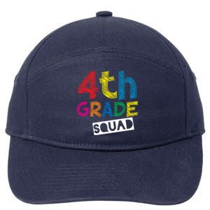 4Th Grade Teacher Design 4Th Grade Squad Gift 7-Panel Snapback Hat