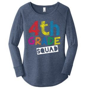 4Th Grade Teacher Design 4Th Grade Squad Gift Women's Perfect Tri Tunic Long Sleeve Shirt