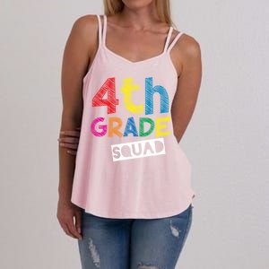 4Th Grade Teacher Design 4Th Grade Squad Gift Women's Strappy Tank