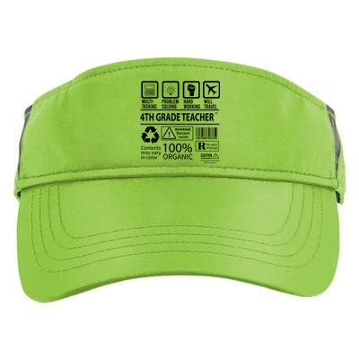 4th Grade Teacher MultiTasking Certified Job Gift Fourth Grade Adult Drive Performance Visor