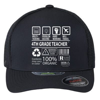 4th Grade Teacher MultiTasking Certified Job Gift Fourth Grade Flexfit Unipanel Trucker Cap