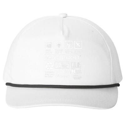 4th Grade Teacher MultiTasking Certified Job Gift Fourth Grade Snapback Five-Panel Rope Hat