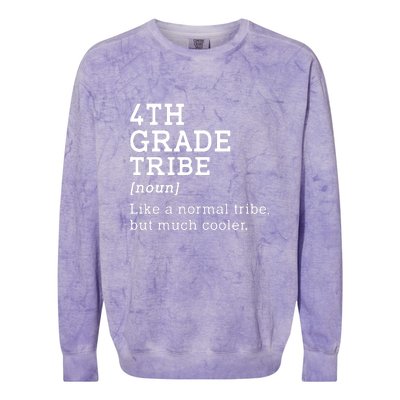 4th Grade Tribe Back To School Teacher Fourth Grade Team Gift Colorblast Crewneck Sweatshirt