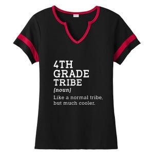 4th Grade Tribe Back To School Teacher Fourth Grade Team Gift Ladies Halftime Notch Neck Tee