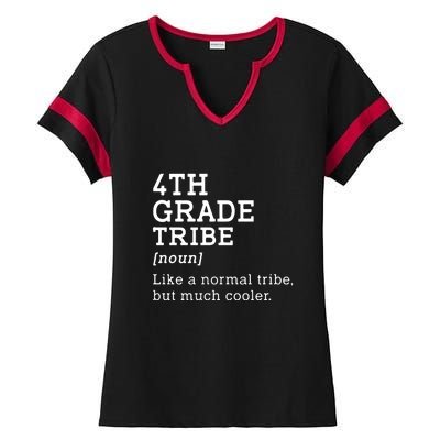 4th Grade Tribe Back To School Teacher Fourth Grade Team Gift Ladies Halftime Notch Neck Tee