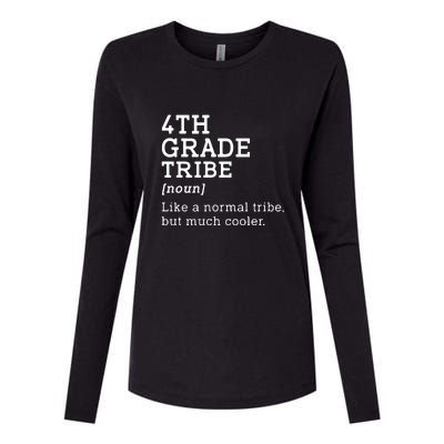 4th Grade Tribe Back To School Teacher Fourth Grade Team Gift Womens Cotton Relaxed Long Sleeve T-Shirt