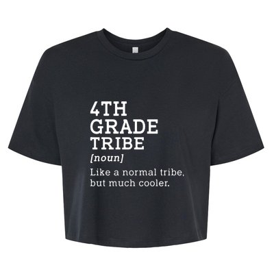 4th Grade Tribe Back To School Teacher Fourth Grade Team Gift Bella+Canvas Jersey Crop Tee