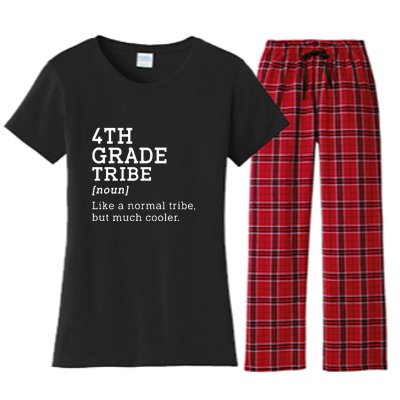 4th Grade Tribe Back To School Teacher Fourth Grade Team Gift Women's Flannel Pajama Set