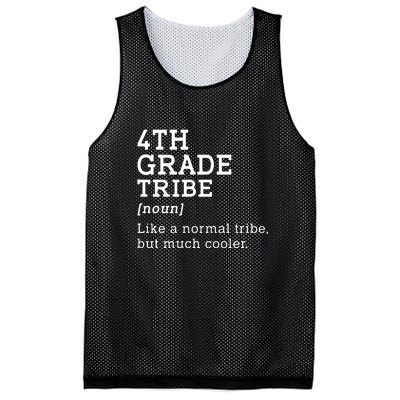 4th Grade Tribe Back To School Teacher Fourth Grade Team Gift Mesh Reversible Basketball Jersey Tank