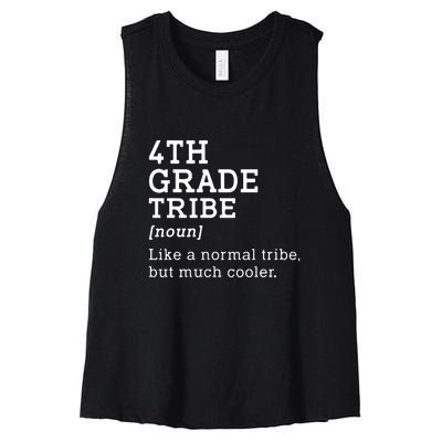 4th Grade Tribe Back To School Teacher Fourth Grade Team Gift Women's Racerback Cropped Tank