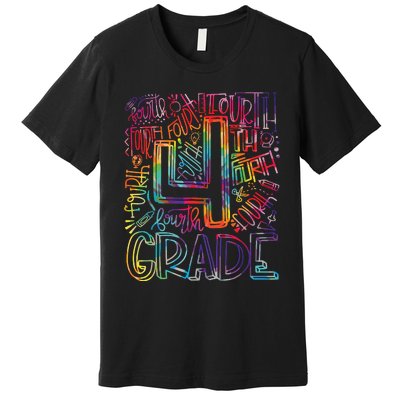 4th Grade Typography Team Fourth Grade Back To School Premium T-Shirt