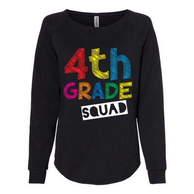 4Th Grade Teacher Design 4Th Grade Squad Cute Gift Womens California Wash Sweatshirt