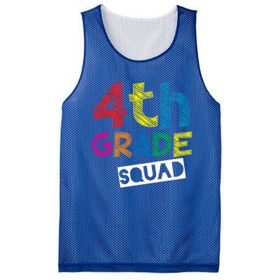 4Th Grade Teacher Design 4Th Grade Squad Cute Gift Mesh Reversible Basketball Jersey Tank