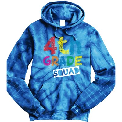 4Th Grade Teacher Design 4Th Grade Squad Cute Gift Tie Dye Hoodie