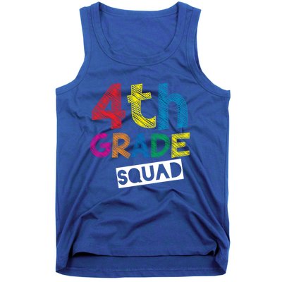 4Th Grade Teacher Design 4Th Grade Squad Cute Gift Tank Top