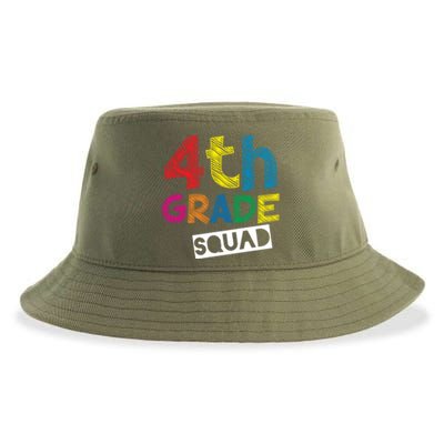 4Th Grade Teacher Design 4Th Grade Squad Cute Gift Sustainable Bucket Hat