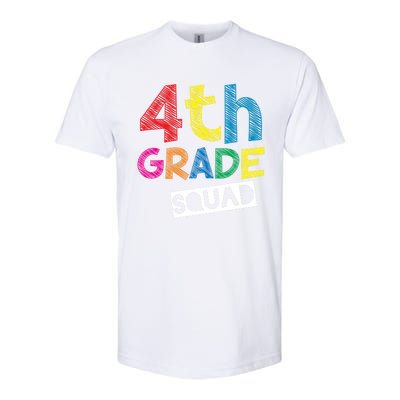 4Th Grade Teacher Design 4Th Grade Squad Cute Gift Softstyle® CVC T-Shirt