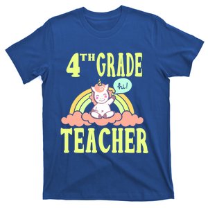 4Th Grade Teacher Unicorn Cute Gift T-Shirt