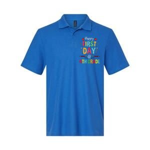 4Th Grade Teacher Happy First Day Of 4Th Grade Great Gift Softstyle Adult Sport Polo