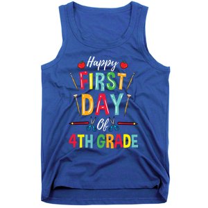 4Th Grade Teacher Happy First Day Of 4Th Grade Great Gift Tank Top