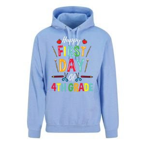 4Th Grade Teacher Happy First Day Of 4Th Grade Great Gift Unisex Surf Hoodie