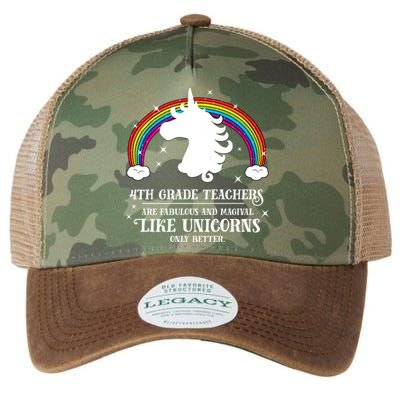 4Th Grade Teachers Fabulous Unicorn Funny Fourth Grade Great Gift Legacy Tie Dye Trucker Hat