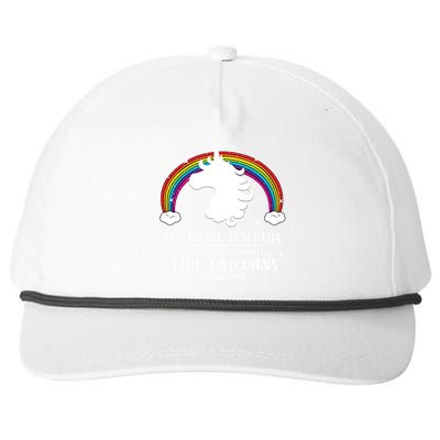 4Th Grade Teachers Fabulous Unicorn Funny Fourth Grade Great Gift Snapback Five-Panel Rope Hat