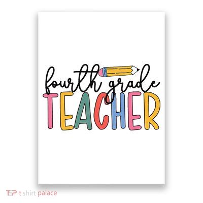 4th Grade Teacher Boho Fourth Grade Teachers Poster