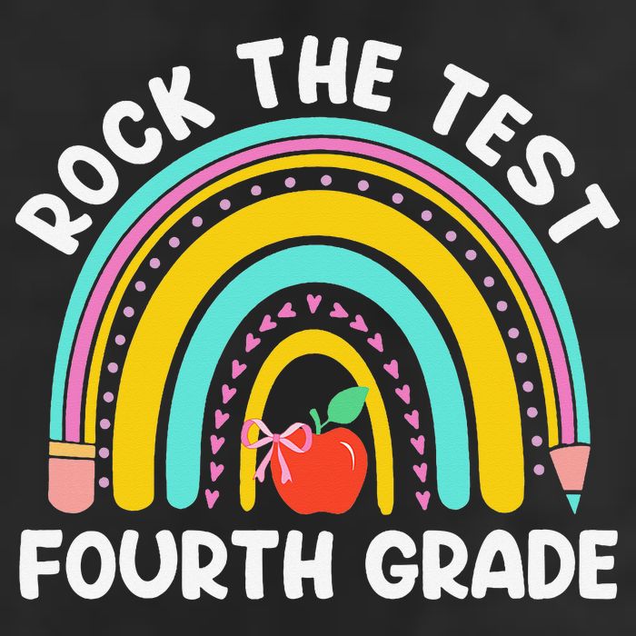 4th Grade Teacher Rock The Test Day Fourth Grade Testing Cool Comfort Performance Bucket Hat