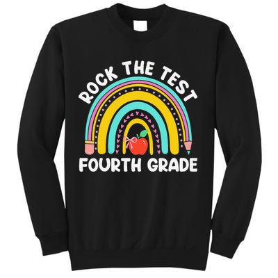 4th Grade Teacher Rock The Test Day Fourth Grade Testing Sweatshirt