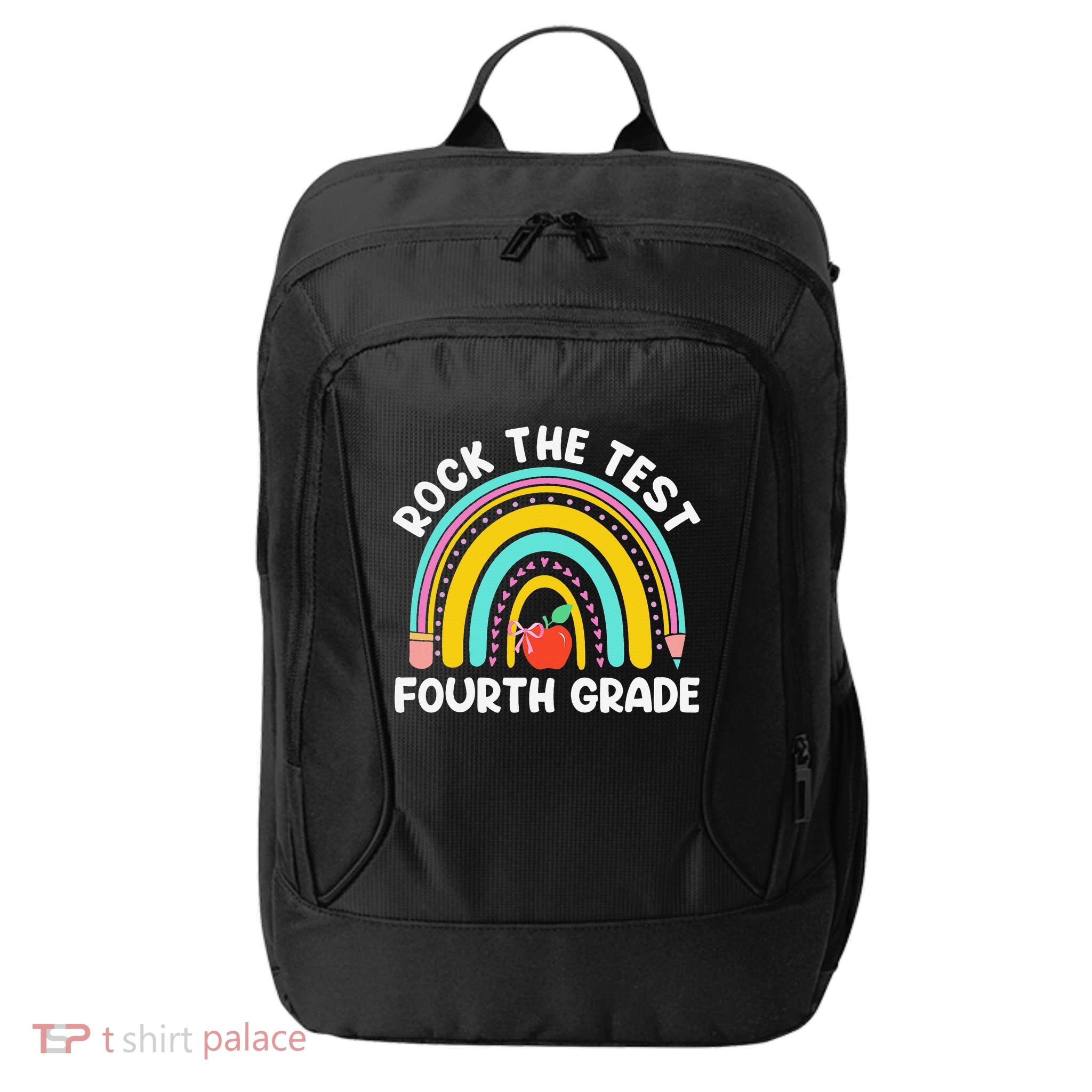 4th Grade Teacher Rock The Test Day Fourth Grade Testing City Backpack