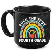 4th Grade Teacher Rock The Test Day Fourth Grade Testing 15oz Campfire Ceramic Mug