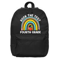 4th Grade Teacher Rock The Test Day Fourth Grade Testing 16 in Basic Backpack