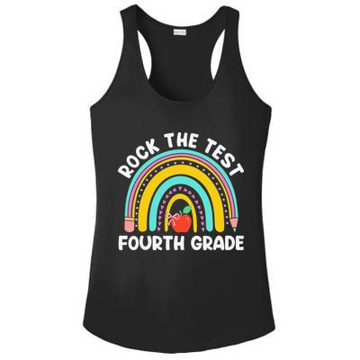 4th Grade Teacher Rock The Test Day Fourth Grade Testing Ladies PosiCharge Competitor Racerback Tank
