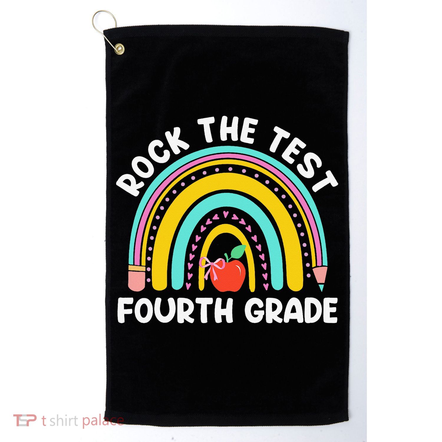 4th Grade Teacher Rock The Test Day Fourth Grade Testing Golf Towel