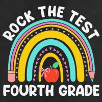 4th Grade Teacher Rock The Test Day Fourth Grade Testing Golf Towel